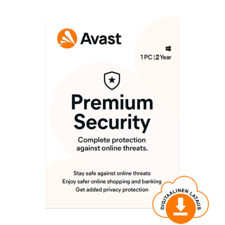 Avast Premium Security -  1 PC - 24 kk - sähköinen lisenssi