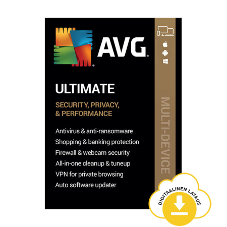 AVG Ultimate  - 10 laitetta / 1 vuosi - sähköinen lisenssi