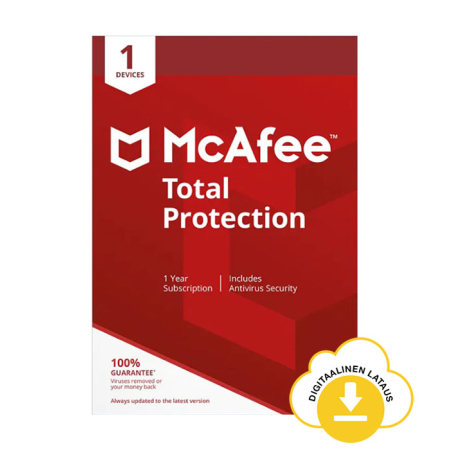 McAfee Total Protection - 1 laite / 1 vuosi