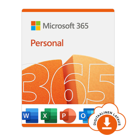 Microsoft 365 Personal Office paketti yhdelle käyttäjälle
