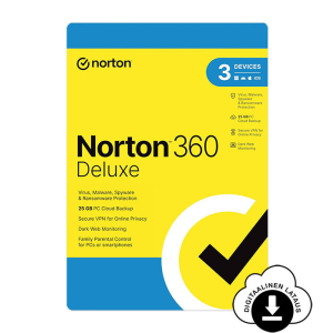 Norton 360 Deluxe aktivointikoodi digitaalinen toimitus