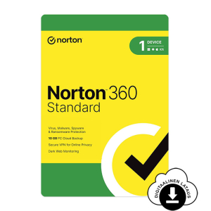 Norton 360 Standard tietoturvaohjelmisto yhdelle laitteelle 12 kk aktivointiavain