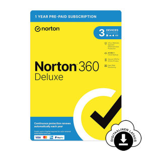 Norton 360 Deluxe 3 laitetta
