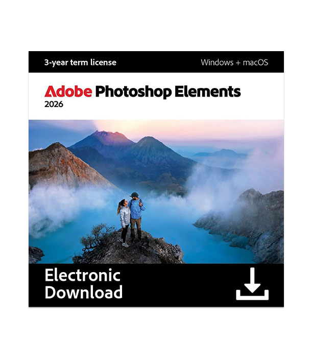 Adobe Photoshop Elements 2026 - 1 Käyttäjä - 3 Vuotta - sähköinen lisenssi