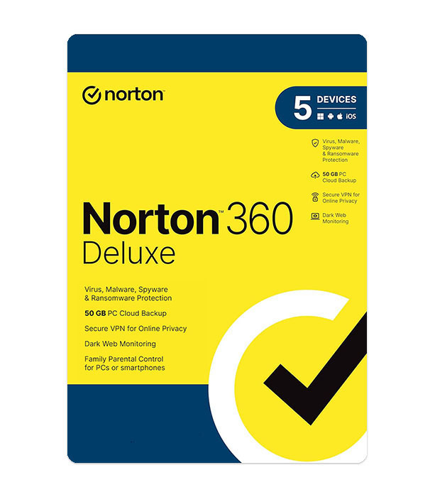 Norton 360 Deluxe 5 laitteelle 12 kk - Non-subscription - digitaalinen lisenssi