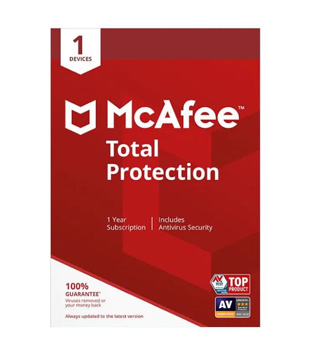 McAfee Total Protection - 1 laite / 1 vuosi - sähköinen lisenssi